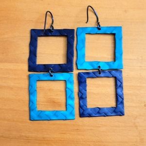 Handmade blue earrings